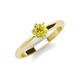 3 - Maxine 5.00 mm Round Yellow Diamond Solitaire Engagement Ring 