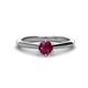 1 - Maxine 5.00 mm Round Rhodolite Garnet Solitaire Engagement Ring 