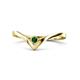 1 - Shana Bold Solitaire Round Created Emerald "V" Promise Ring 