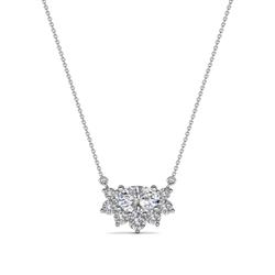 Bellezza x Oval Shape and Round Diamond Half Halo Pendant Necklace Oval Shape x and Round Diamond ctw Womens Half Halo Pendant Necklace K White GoldIncluded Inches K White Gold Chain