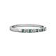 2 - Neria 2.00 mm Lab Created Alexandrite and Diamond 9 Stone Wedding Band 