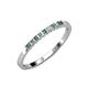 3 - Neria 2.00 mm Lab Created Alexandrite and Diamond 9 Stone Wedding Band 