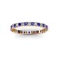 2 - Allie 2.00 mm Princess Cut Blue Sapphire and Lab Grown Diamond Eternity Band 