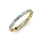 3 - Allie 2.00 mm Princess Cut Aquamarine and Lab Grown Diamond Eternity Band 