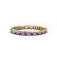 1 - Allie 2.00 mm Princess Cut Amethyst and Lab Grown Diamond Eternity Band 