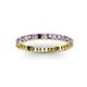 2 - Allie 2.00 mm Princess Cut Amethyst and Lab Grown Diamond Eternity Band 