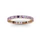 2 - Allie 2.00 mm Princess Cut Amethyst and Lab Grown Diamond Eternity Band 