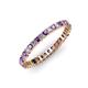 3 - Allie 2.00 mm Princess Cut Amethyst and Lab Grown Diamond Eternity Band 