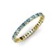 3 - Allie 2.00 mm Princess Cut Blue Topaz and Lab Grown Diamond Eternity Band 