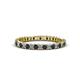 1 - Allie 2.00 mm Princess Cut Black Diamond and White Lab Grown Diamond Eternity Band 