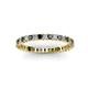 2 - Allie 2.00 mm Princess Cut Black Diamond and White Lab Grown Diamond Eternity Band 