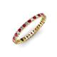 3 - Allie 2.00 mm Princess Cut Ruby and Lab Grown Diamond Eternity Band 