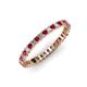 3 - Allie 2.00 mm Princess Cut Ruby and Lab Grown Diamond Eternity Band 