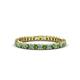 1 - Allie 2.00 mm Princess Cut Green Garnet and Lab Grown Diamond Eternity Band 