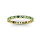 2 - Allie 2.00 mm Princess Cut Green Garnet and Lab Grown Diamond Eternity Band 