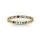 2 - Allie 2.00 mm Princess Cut Smoky Quartz and Lab Grown Diamond Eternity Band 