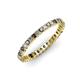 3 - Allie 2.00 mm Princess Cut Smoky Quartz and Lab Grown Diamond Eternity Band 