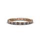 1 - Allie 2.00 mm Princess Cut Smoky Quartz and Lab Grown Diamond Eternity Band 