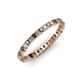 3 - Allie 2.00 mm Princess Cut Smoky Quartz and Lab Grown Diamond Eternity Band 