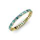 3 - Allie 2.00 mm Princess Cut London Blue Topaz and Lab Grown Diamond Eternity Band 