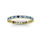 2 - Allie 2.00 mm Princess Cut Blue Diamond and White Lab Grown Diamond Eternity Band 