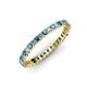 3 - Allie 2.00 mm Princess Cut Blue Diamond and White Lab Grown Diamond Eternity Band 