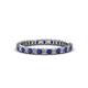 1 - Allie 2.00 mm Princess Cut Blue Sapphire and Lab Grown Diamond Eternity Band 