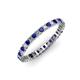 3 - Allie 2.00 mm Princess Cut Blue Sapphire and Lab Grown Diamond Eternity Band 