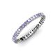 3 - Allie 2.00 mm Princess Cut Tanzanite and Lab Grown Diamond Eternity Band 