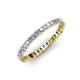 3 - Allie 2.00 mm Princess Cut Tanzanite and Lab Grown Diamond Eternity Band 