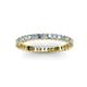 2 - Allie 2.00 mm Princess Cut Aquamarine and Lab Grown Diamond Eternity Band 