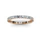 2 - Allie 2.00 mm Princess Cut Aquamarine and Lab Grown Diamond Eternity Band 