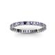 2 - Allie 2.00 mm Princess Cut Iolite and Lab Grown Diamond Eternity Band 