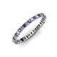 3 - Allie 2.00 mm Princess Cut Iolite and Lab Grown Diamond Eternity Band 