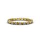 1 - Allie 2.00 mm Princess Cut Citrine and Lab Grown Diamond Eternity Band 