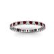 2 - Allie 2.00 mm Princess Cut Red Garnet and Lab Grown Diamond Eternity Band 