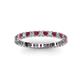 2 - Allie 2.00 mm Princess Cut Rhodolite Garnet and Lab Grown Diamond Eternity Band 