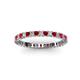 2 - Allie 2.00 mm Princess Cut Ruby and Lab Grown Diamond Eternity Band 