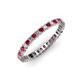 3 - Allie 2.00 mm Princess Cut Ruby and Lab Grown Diamond Eternity Band 