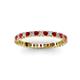 2 - Allie 2.00 mm Princess Cut Ruby and Lab Grown Diamond Eternity Band 