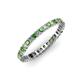 3 - Allie 2.00 mm Princess Cut Green Garnet and Lab Grown Diamond Eternity Band 