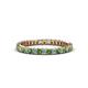 1 - Allie 2.00 mm Princess Cut Green Garnet and Lab Grown Diamond Eternity Band 