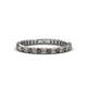 1 - Allie 2.00 mm Princess Cut Smoky Quartz and Lab Grown Diamond Eternity Band 