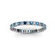 2 - Allie 2.00 mm Princess Cut Blue Diamond and White Lab Grown Diamond Eternity Band 