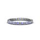 1 - Allie 2.00 mm Princess Cut Tanzanite and Lab Grown Diamond Eternity Band 