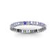 2 - Allie 2.00 mm Princess Cut Tanzanite and Lab Grown Diamond Eternity Band 