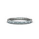 1 - Allie 2.00 mm Princess Cut Aquamarine and Lab Grown Diamond Eternity Band 