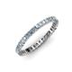 3 - Allie 2.00 mm Princess Cut Aquamarine and Lab Grown Diamond Eternity Band 