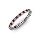 3 - Allie 2.00 mm Princess Cut Red Garnet and Lab Grown Diamond Eternity Band 