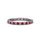 1 - Allie 2.00 mm Princess Cut Ruby and Lab Grown Diamond Eternity Band 